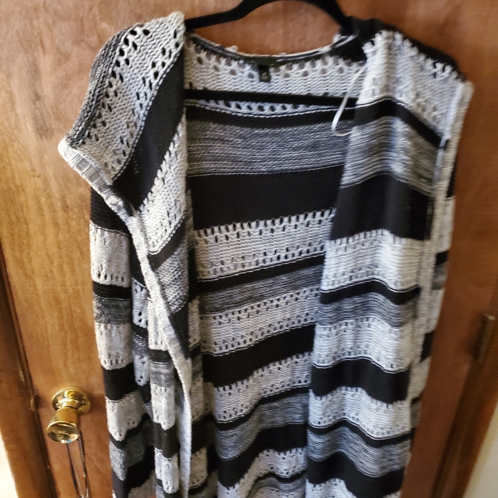 Open weave sweater.